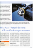 Medição de micro ferramentas com maxi-magnificação