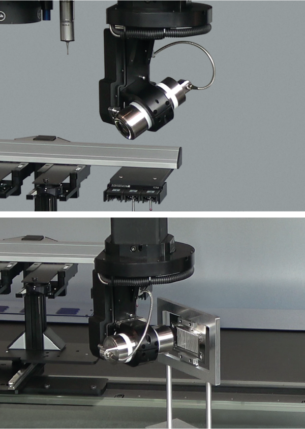 Rotary/tilt head WRT,
Continuous alignment of sensors to the workpiece